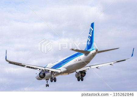 冬季大阪機場（伊丹機場）降落飛機，大阪府豐中市 135262846