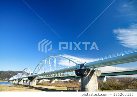 Rokujudani Aqueduct Bridge and Rokujudani Bridge (rear) [Wakayama City, Wakayama Prefecture] 135263135