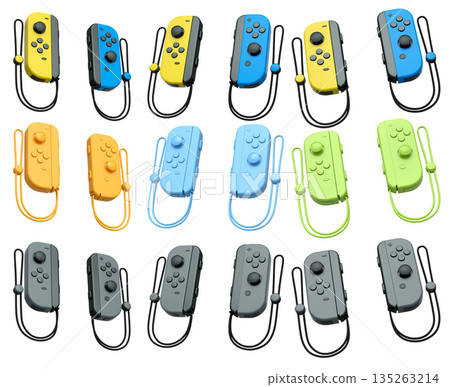 Realistic video game controllers console isolated on white 135263214