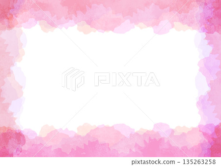 Watercolor texture frame (pink) 135263258