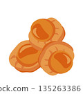 Vector illustration of sweet and spicy baby scallops 135263386