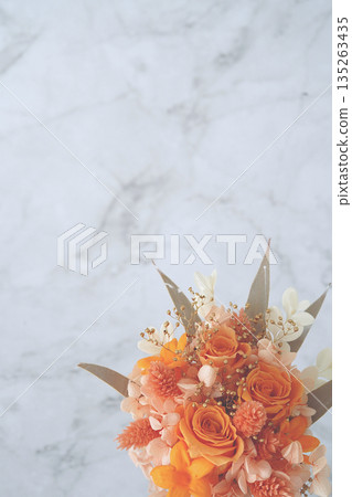 Orange bouquet (marble background) 135263435