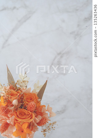 Orange bouquet (marble background) Orange bouquet (marble background) 135263436