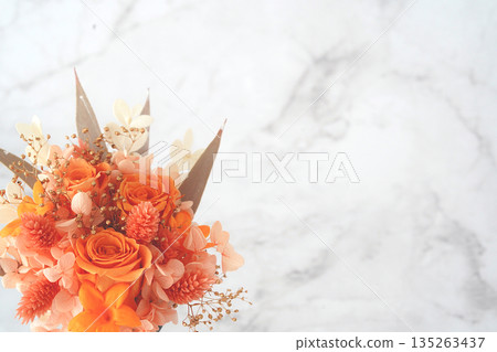 Orange bouquet (marble background) Orange bouquet (marble background) 135263437