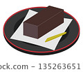 Illustration of Yokan (sweet bean jelly) 135263651