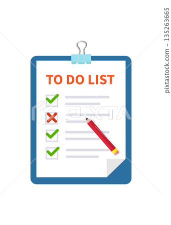 To do list or planning symbol icon in flat style. Vector illustrator. Stock illustration To do list or planning symbol icon in flat style. Vector illustrator. Stock illustration 135263665
