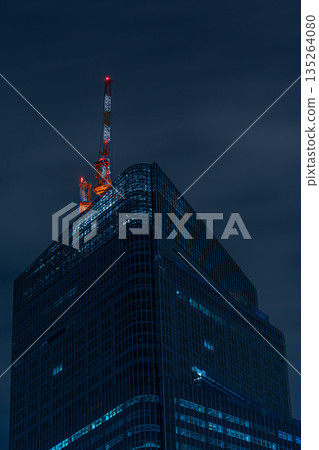 東京夜景：日本橋建築工地夜景，重建項目 135264080