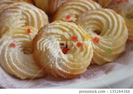 Delicious homemade ring cookies 135264388