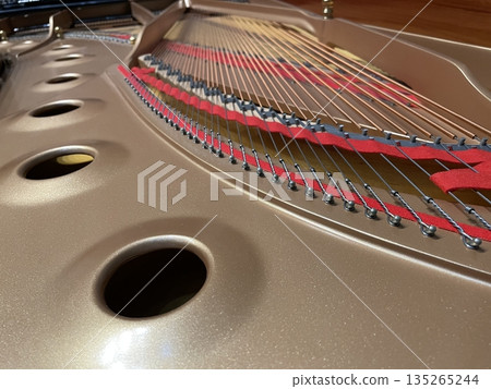 Inside of grand piano Inside of grand piano 135265244