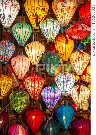 Beautiful lanterns in Hoi An, Vietnam Beautiful lanterns in Hoi An, Vietnam 135265322