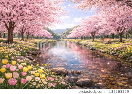 Spring landscape 135265339