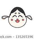 Otafuku面具的插圖 135265396