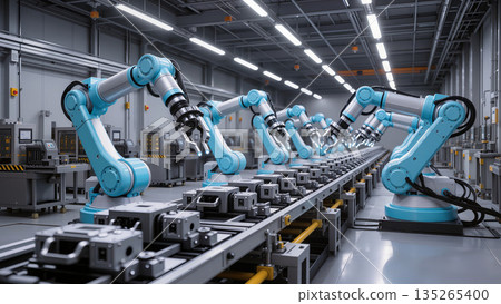 innovative automation technology employs intelligent robots to manufacture automobiles seamlessly and rapidly 135265400