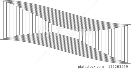 Distorted square rectangle pattern. Design elements 135265959