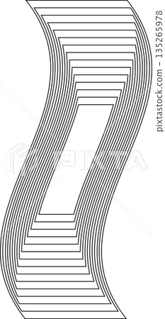 Distorted square rectangle pattern. Design elements 135265978