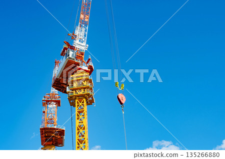 Construction site large crane Construction site large crane 135266880