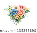 bouquet of colorful flowers 135266898