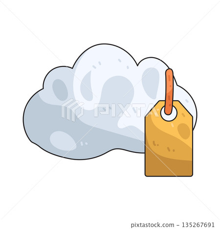 illustration of cloud tag illustration of cloud tag 135267691