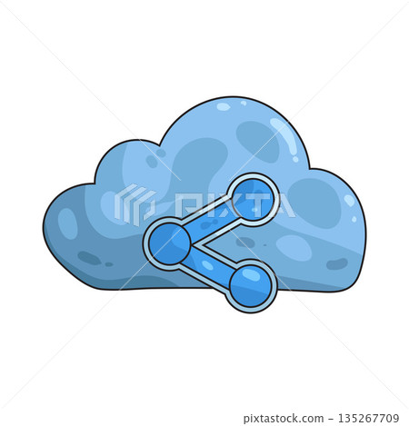 illustration of cloud share illustration of cloud share 135267709