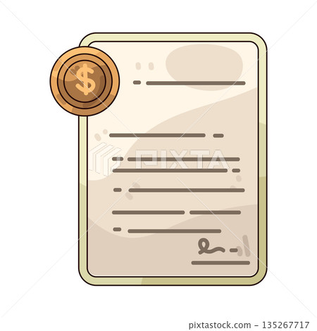 illustration of Dollar Contract illustration of Dollar Contract 135267717