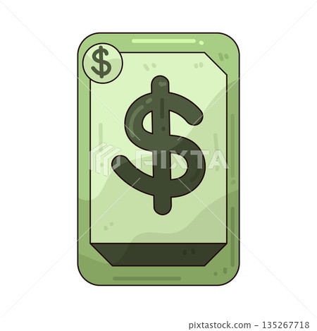 illustration of Dollar Card illustration of Dollar Card 135267718