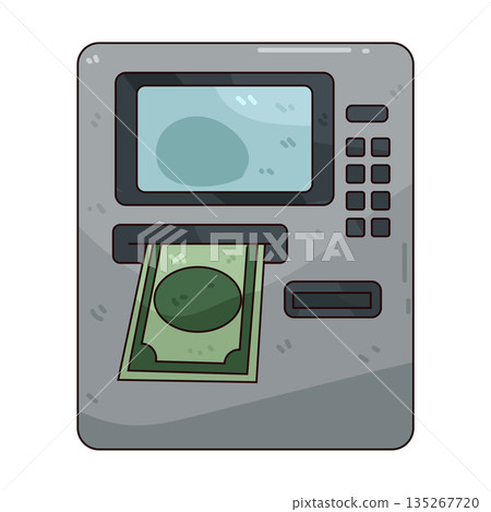 illustration of ATM 135267720