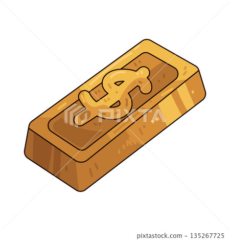 illustration of Dollar Gold Bar illustration of Dollar Gold Bar 135267725
