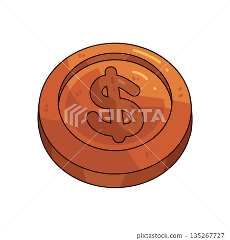 illustration of Dollar Bronze illustration of Dollar Bronze 135267727