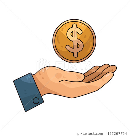 illustration of Dollar Receive illustration of Dollar Receive 135267734