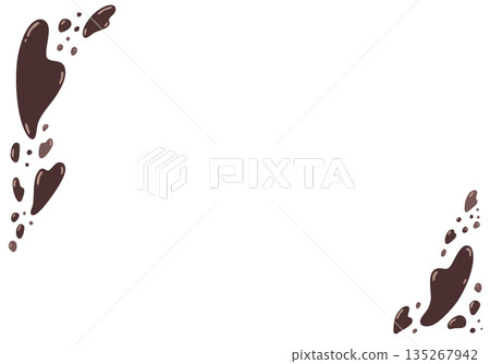 Chocolate heart frame Chocolate heart frame 135267942