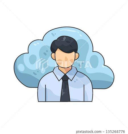 illustration of cloud admin illustration of cloud admin 135268776