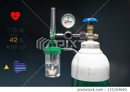 Oxygen Saturation Monitor, Heart Rate and Oximeter fot Telemedicine. Oxygen Saturation Monitor, Heart Rate and Oximeter fot Telemedicine. 135269660