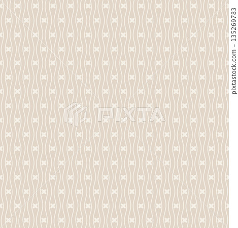 Warm Beige Wavy Stripe Floral Pattern Warm Beige Wavy Stripe Floral Pattern 135269783