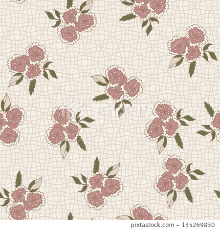Vintage Blush Floral Bouquet Pattern Vintage Blush Floral Bouquet Pattern 135269830