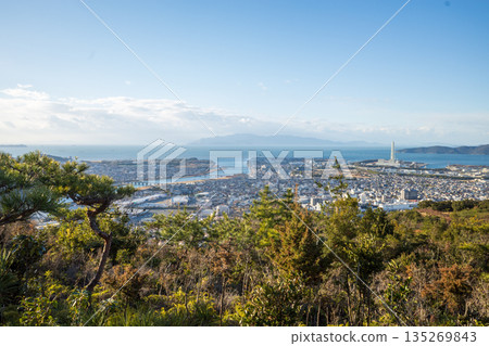 Beautiful view of Mount Otakadai in Ako city, Hyogo prefecture, Japan 135269843