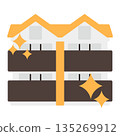 Simple Apartment Icon + Glitter 135269912