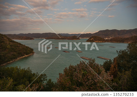 Beautiful twilight time in Okayama, Japan Beautiful twilight time in Okayama, Japan 135270233