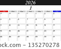 January 2026 write-in calendar 135270278