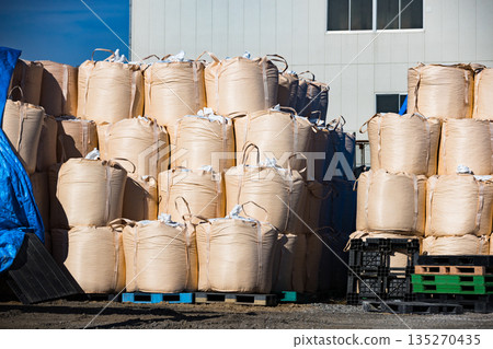 Industrial waste storage area Flexible container bag 135270435