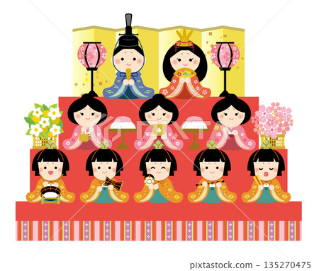 可愛的雛田插畫 - 雛祭 135270475