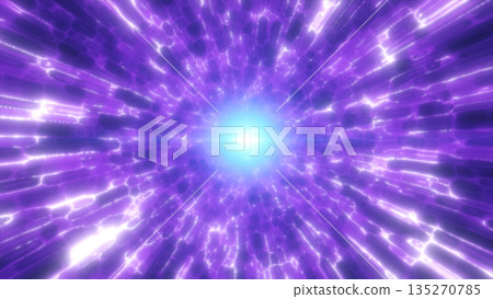 Purple glowing tunnel with bright blue light core and dynamic abstract luminous energy flow Purple glowing tunnel with bright blue light core and dynamic abstract luminous energy flow 135270785