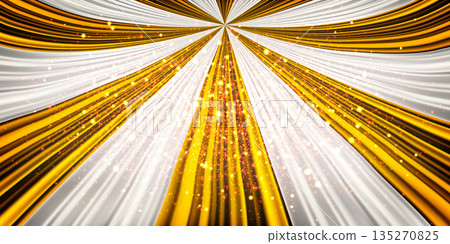 Sparkling white and gold bg. Bottom view of circus tent ceiling Sparkling white and gold bg. Bottom view of circus tent ceiling 135270825