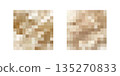 Square pixelated blocks in skin color as a censor mark, privacy or prohibited content TV protection 135270833