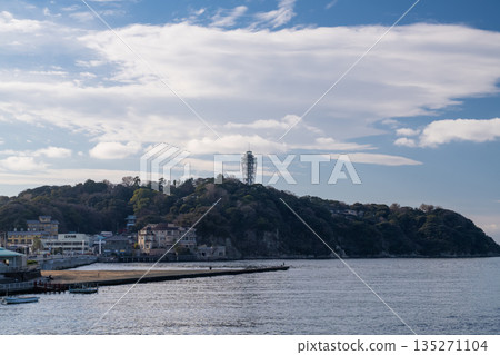 View of Katase Fishing Port overlooking Enoshima, Kanagawa Prefecture View of Katase Fishing Port overlooking Enoshima, Kanagawa Prefecture 135271104