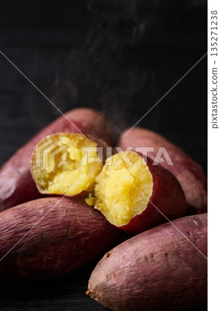 Hot baked sweet potato, Silk Sweet from Chiba Prefecture 135271238