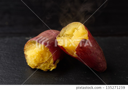 Hot baked sweet potato, Silk Sweet from Chiba Prefecture 135271239
