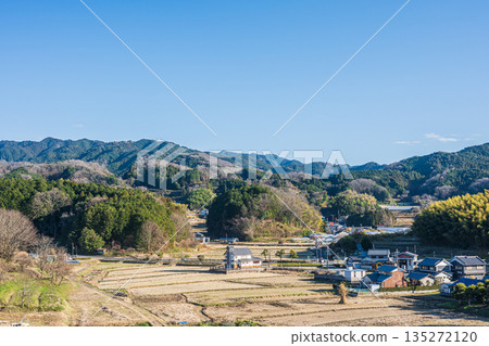 奈良縣飛鳥村的鄉村景色 135272120