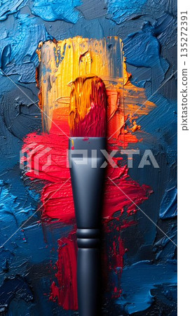 Abstract Artistic Paintbrush and Textures. Generative ai 135272391