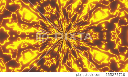 Abstract energy kaleido. Computer generated 3d render 135272718