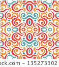 Ornamental Abstract Swirl Pattern 135273302